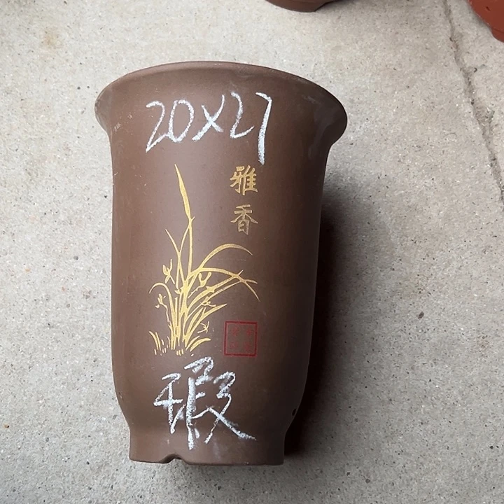 紫砂花盆宜兴紫砂花盆口磨