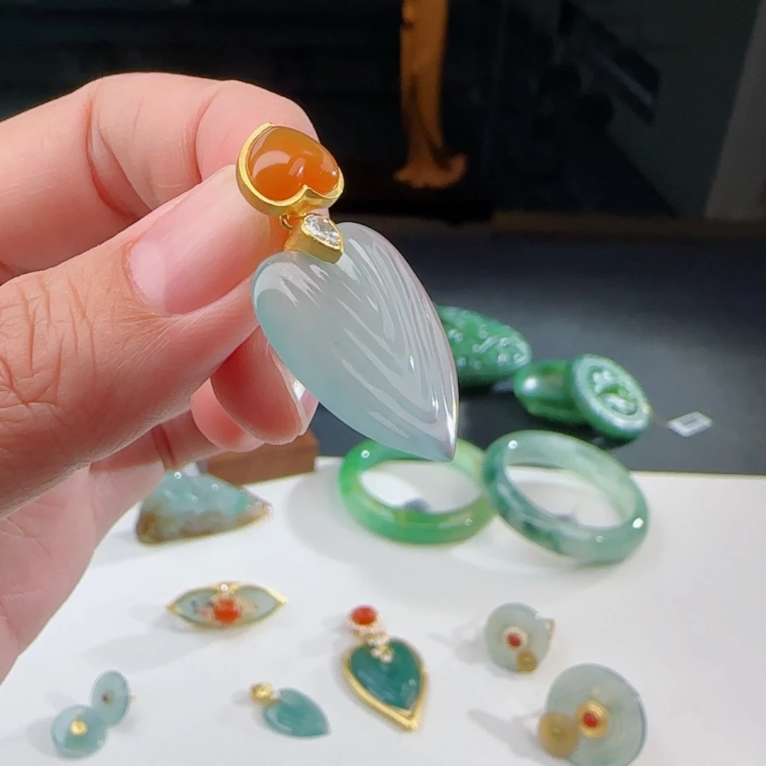 【闪购商品】翡翠颈饰银S925镶嵌堯