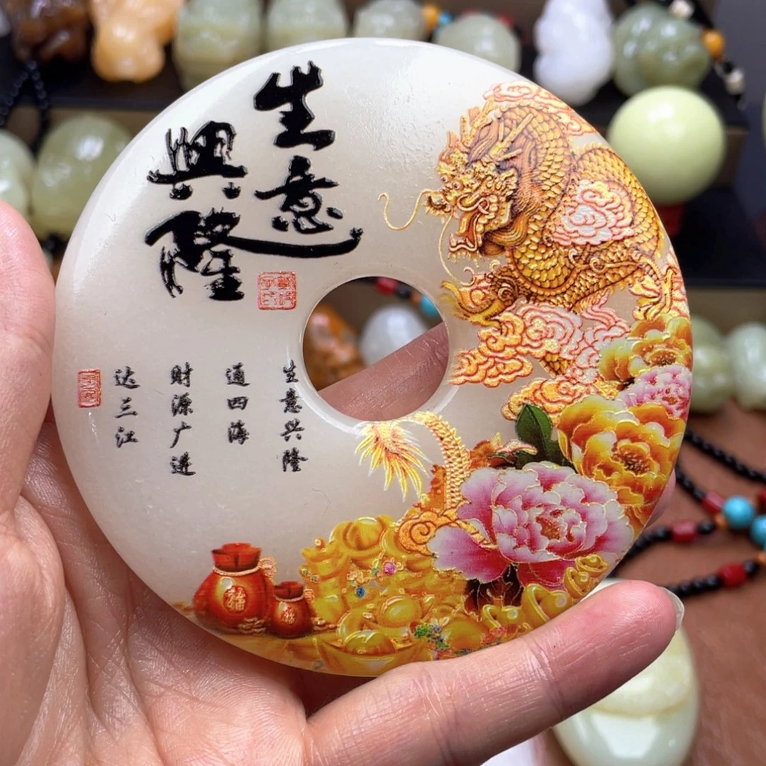 石材天然古青石手把件