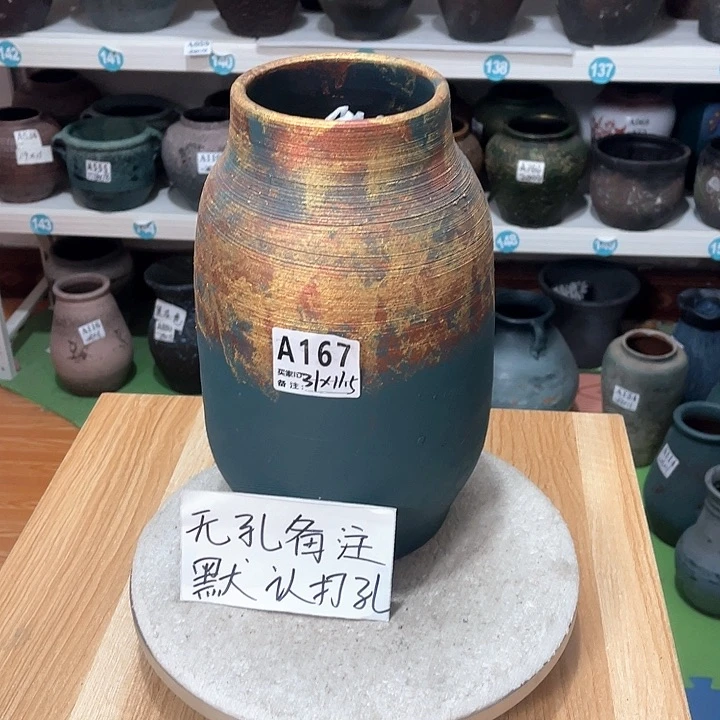 红陶手工制作工艺花盆