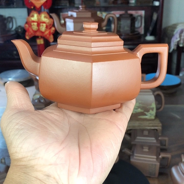 茶壶紫砂清水泥六方雪华
