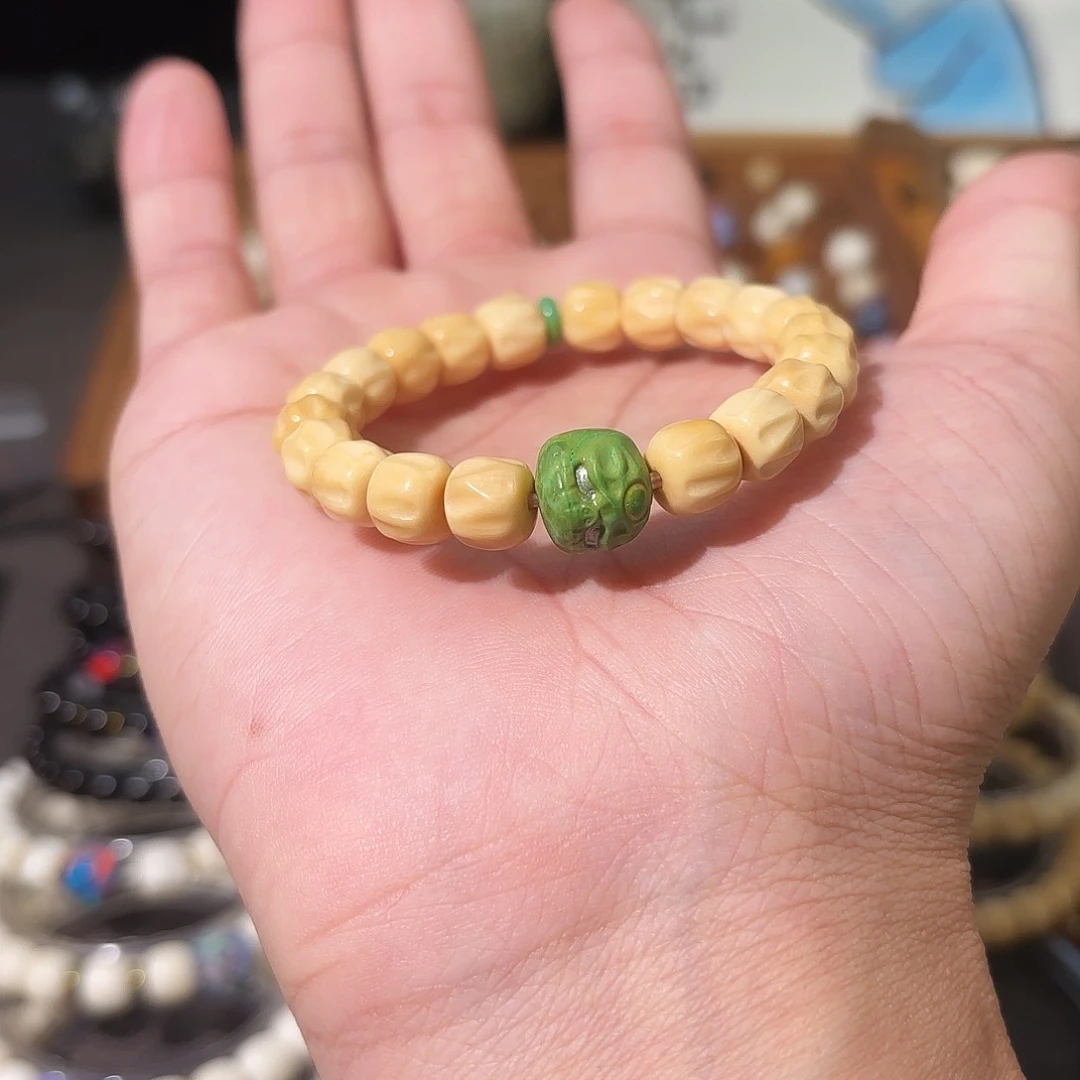 白玉菩提手串可*王白玉菩提