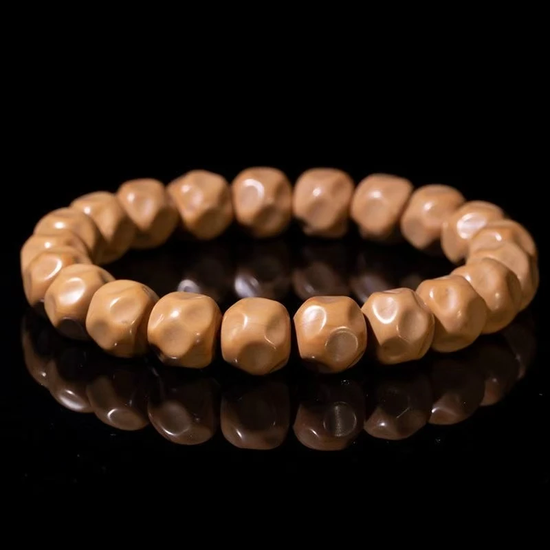 猴头核桃雕刻手串原色奶酪无相单圈文玩佛珠念珠油点男女【265】
