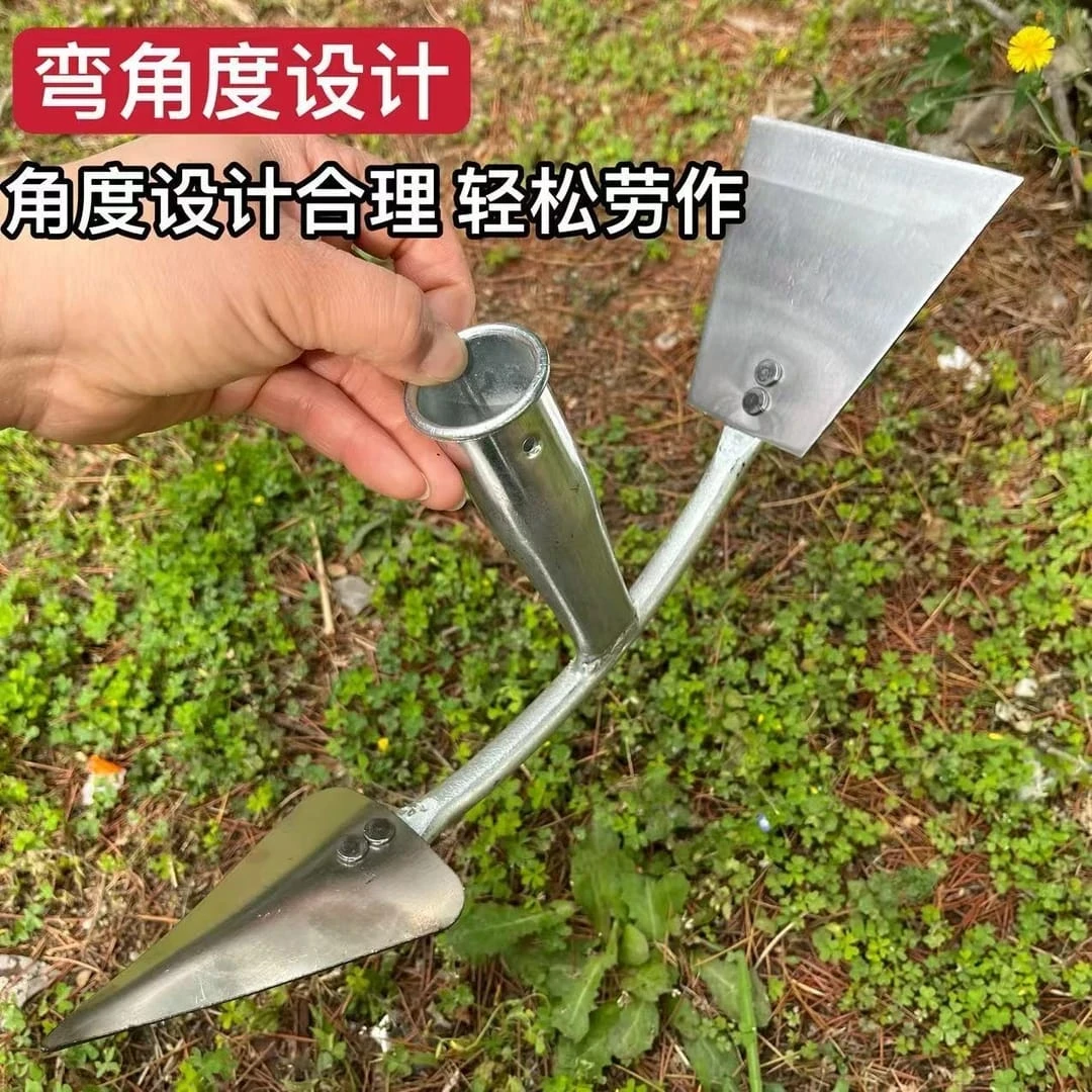 农用不锈钢双头多功能锄开荒专用除草神器开沟除草翻地两头锄尖头