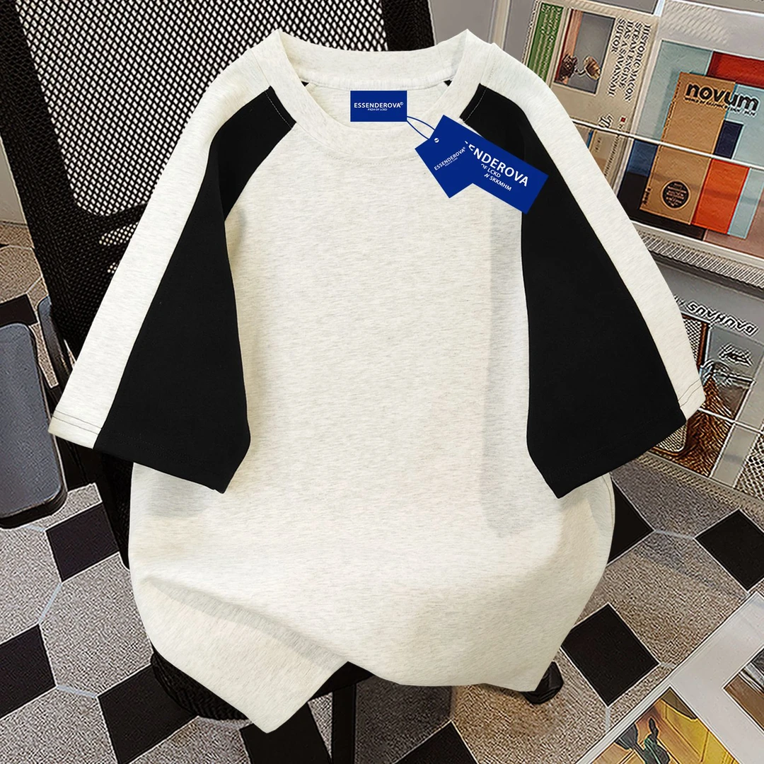 100%纯棉小众设计感短袖t恤女2025夏季新款宽松休闲学生韩版上衣