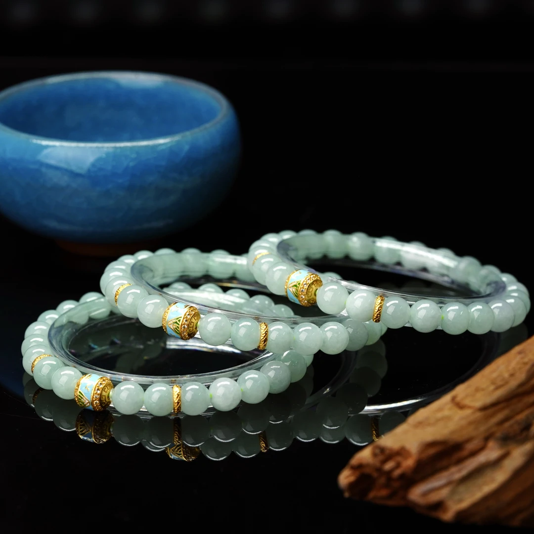 【小北好物】翡翠DIY单圈手串约6mm+【多样性发一件】QH19X345