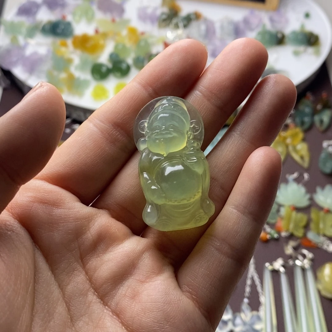 蛇纹石玉合金耳饰/颈饰