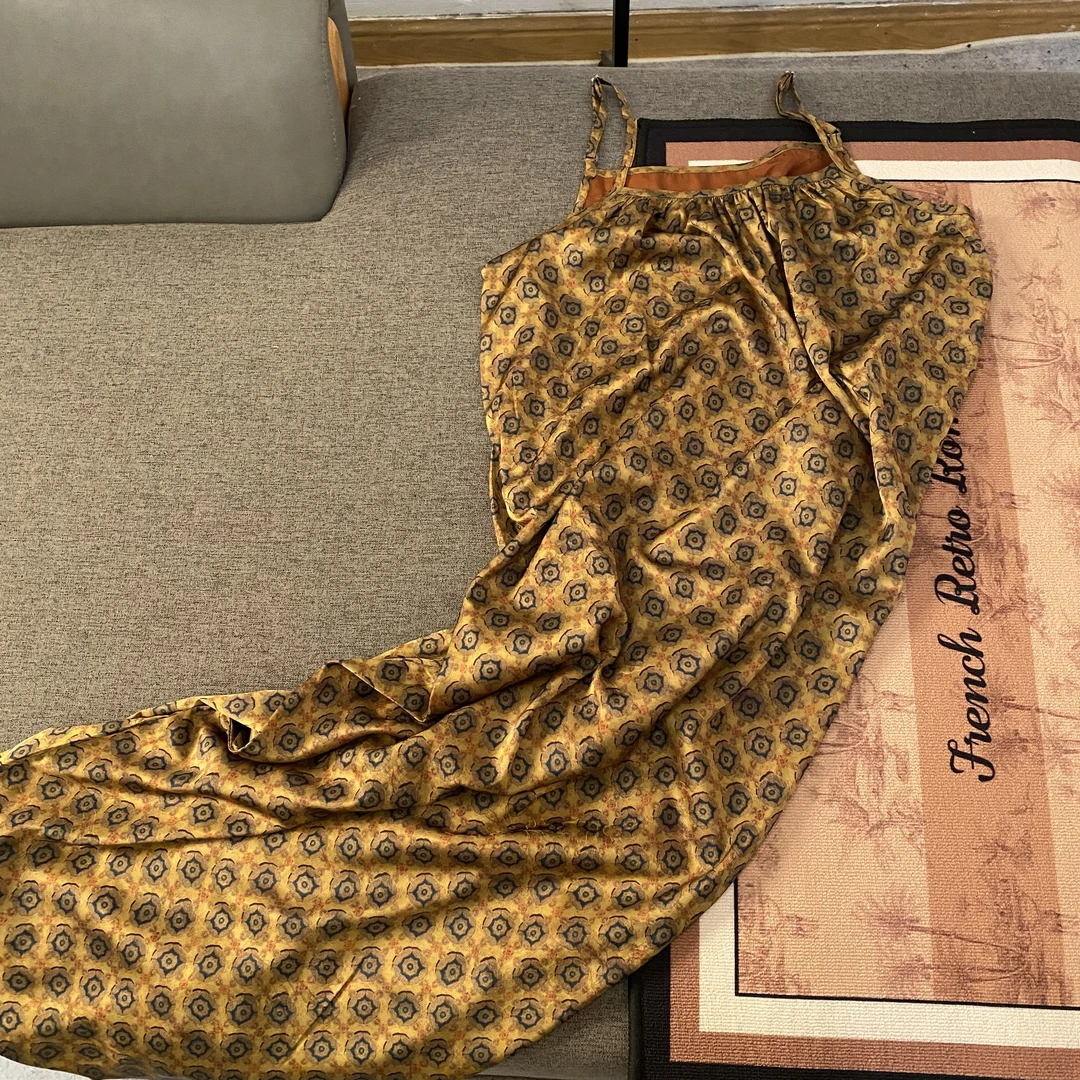 【浮生】（夏季显瘦）新中式夏季吊带长裙女气质时尚