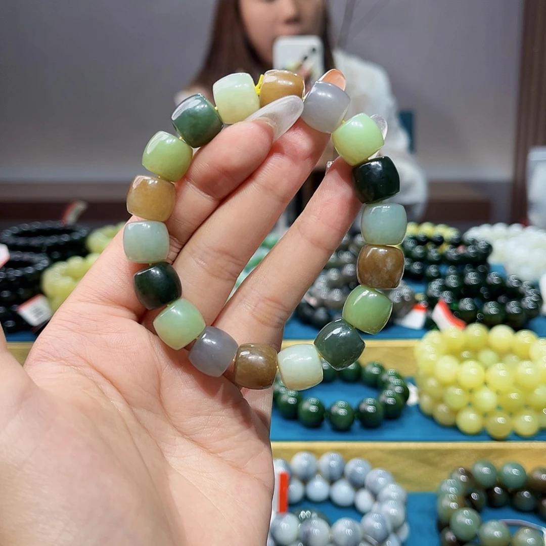 手链未镶嵌和田玉纯天然和田玉多宝手串12