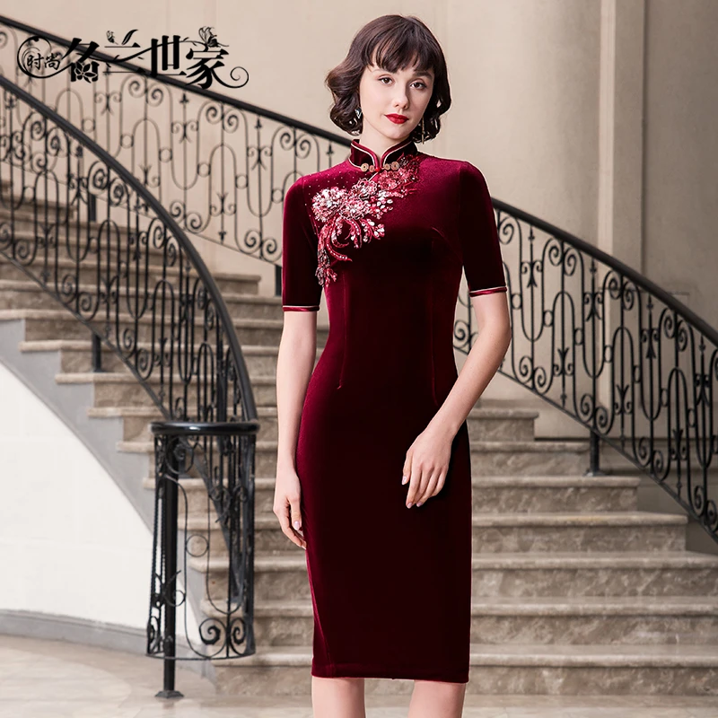 【拈花】名兰世家复古修身显瘦新娘婚礼日常优雅风气质MQP01C5290