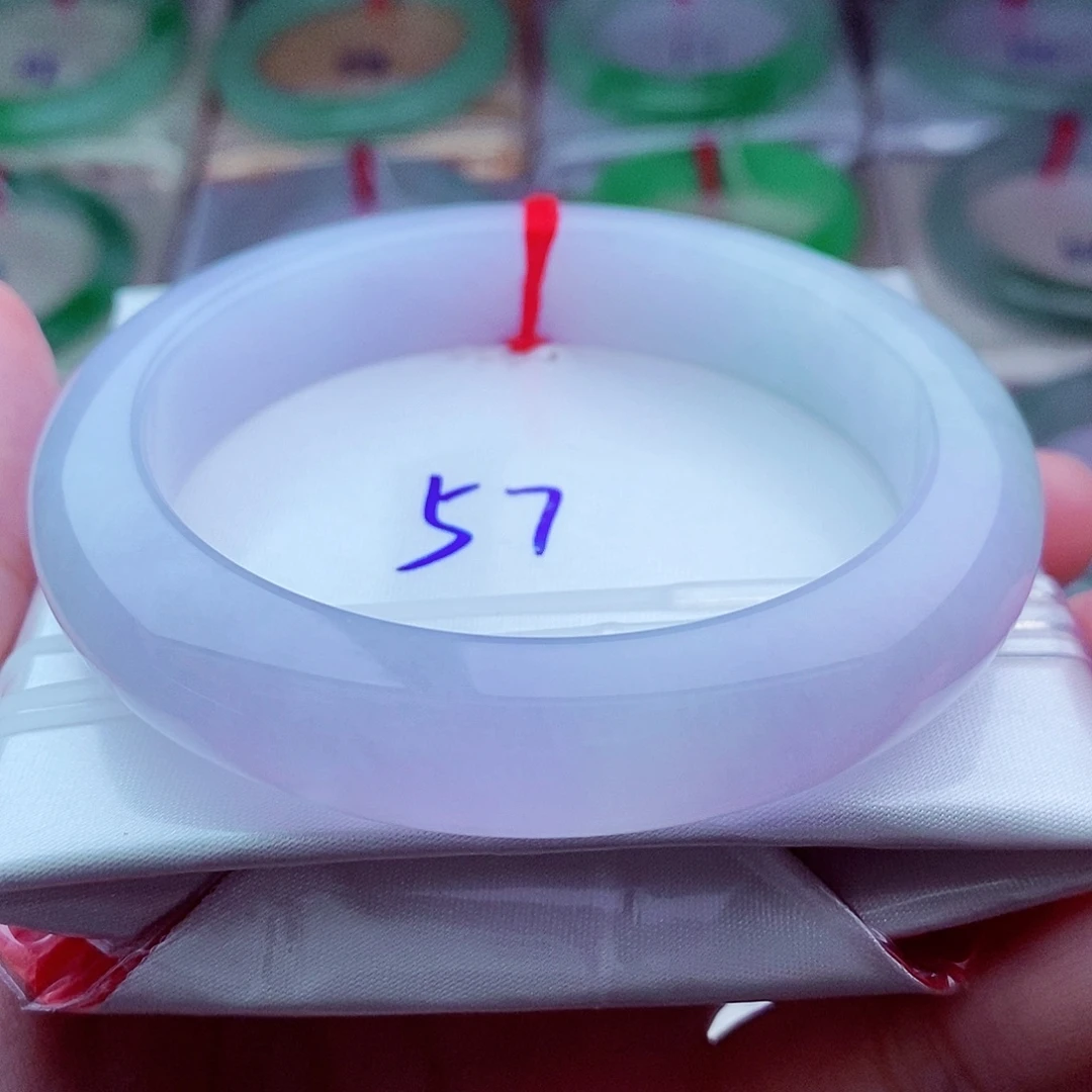 未镶嵌手镯翡翠粉紫 3号