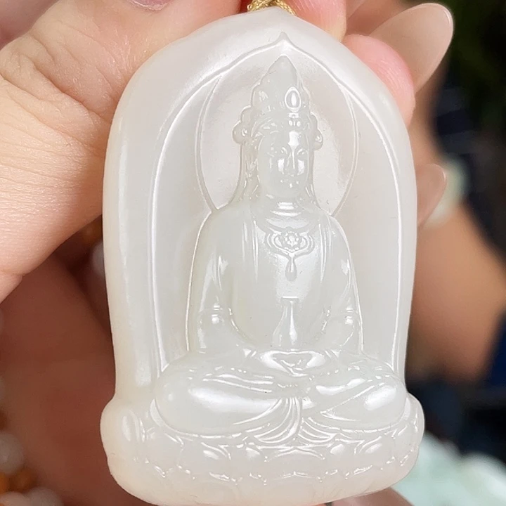 颈饰未镶嵌和田玉定制发货