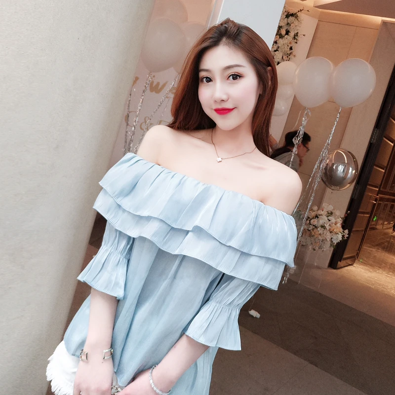 韩版时尚洋气衬衫夏季法式小衫女士短袖甜美小清新仙女款上衣030