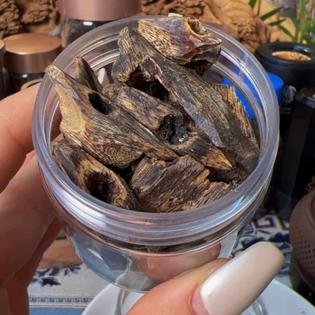 【闪购商品】沉香手把件奇楠金沙叶老块料30克