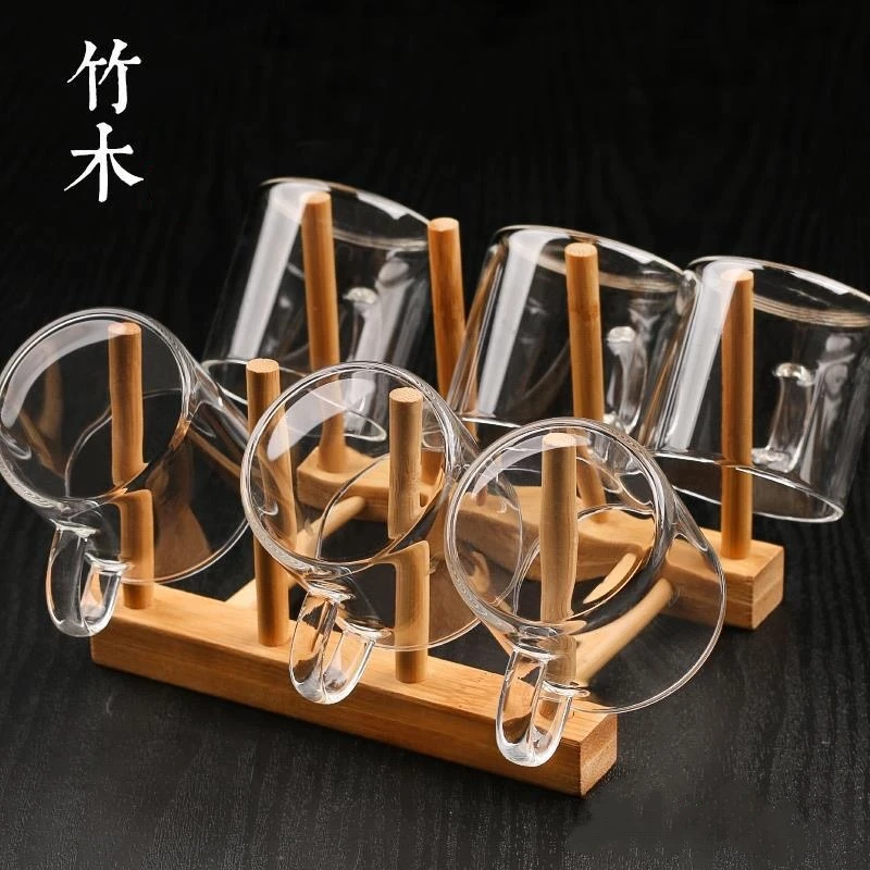 家用杯架茶具木制倒挂沥水水杯架子防尘茶杯创意收纳置物架可批发