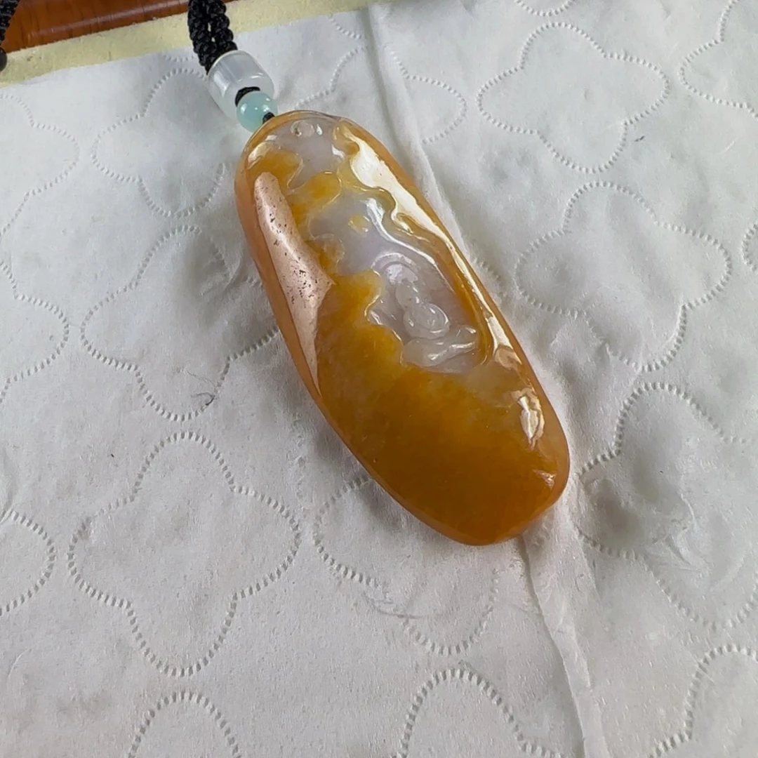 颈饰未镶嵌翡翠老坑