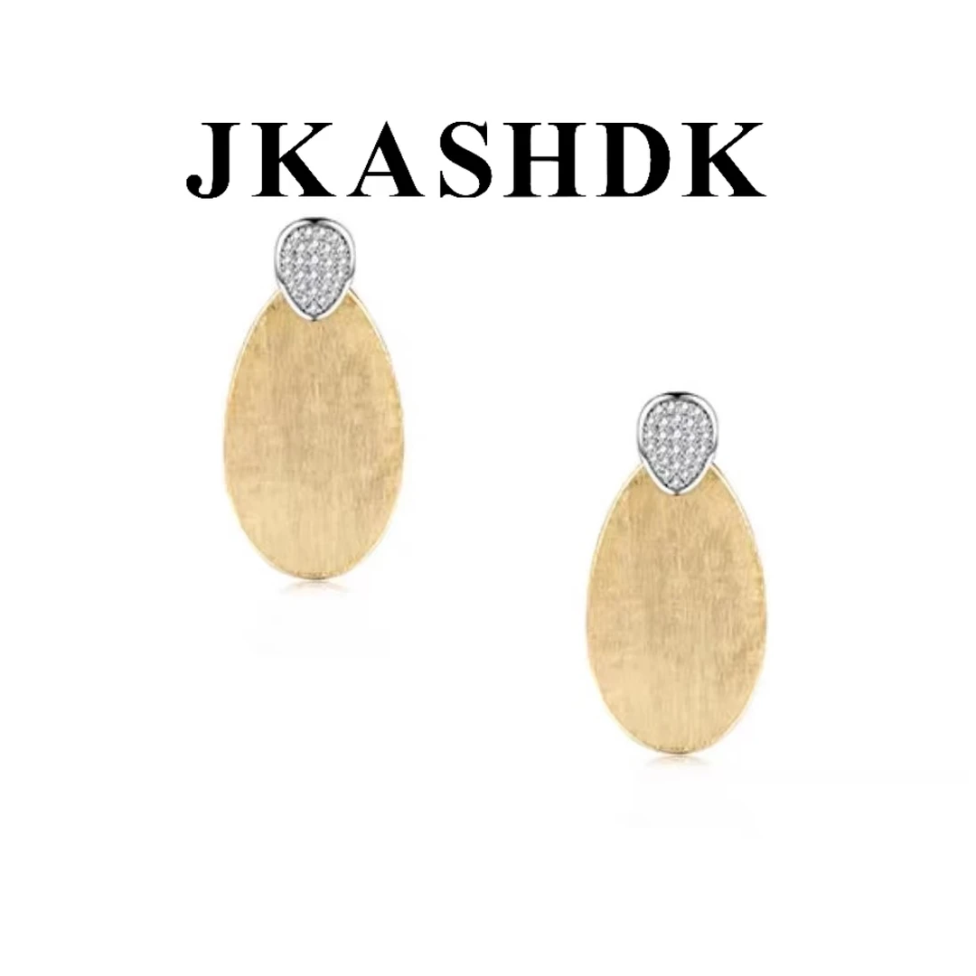 JKASHDK 黄铜耳饰 拉丝耳环