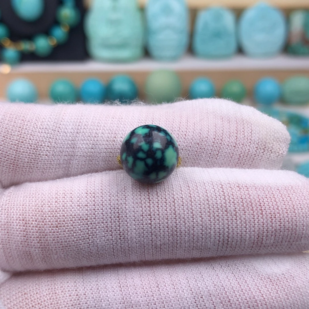 未镶嵌绿松石珠宝奇石11.3mm