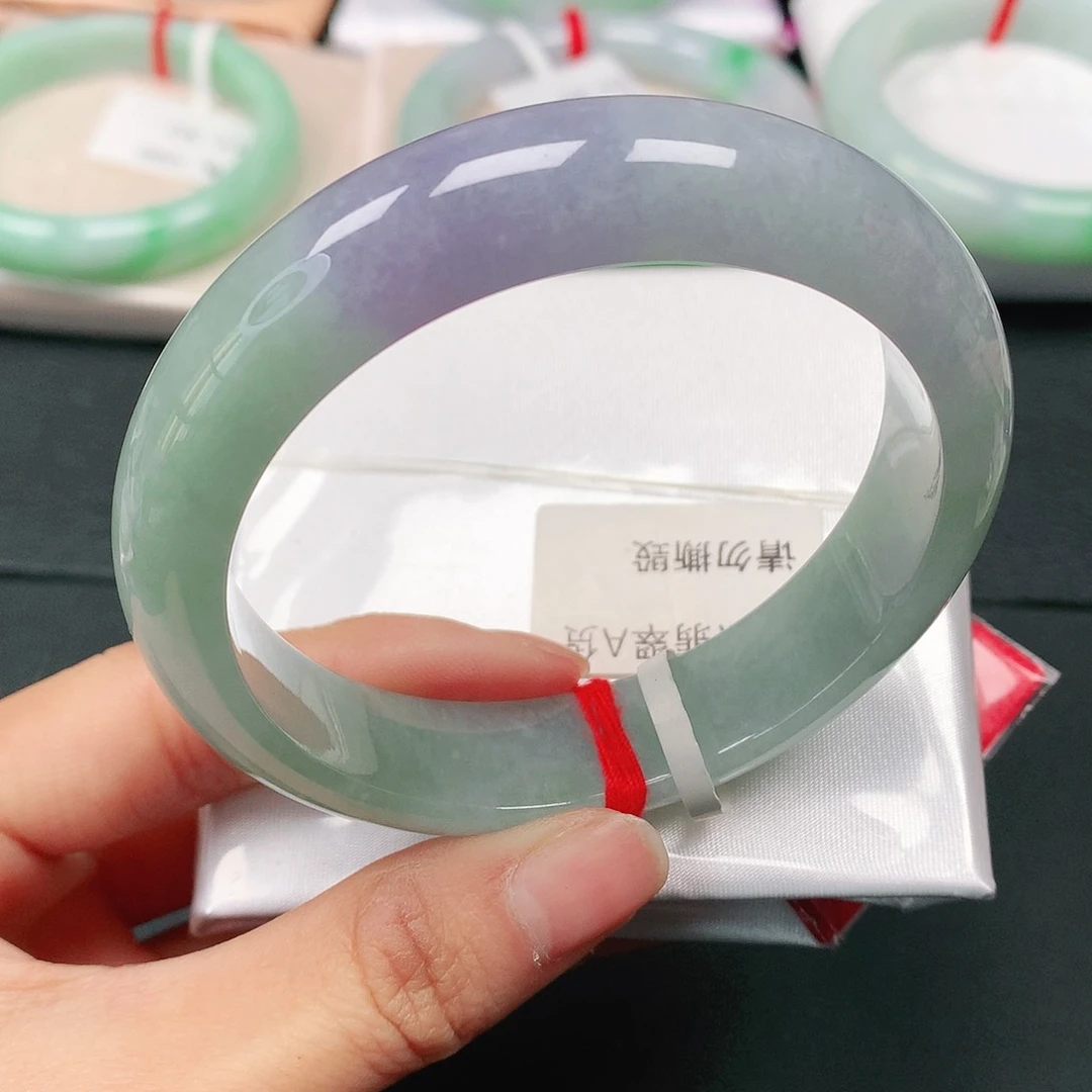 翡翠手镯未镶嵌天然翡翠手镯57