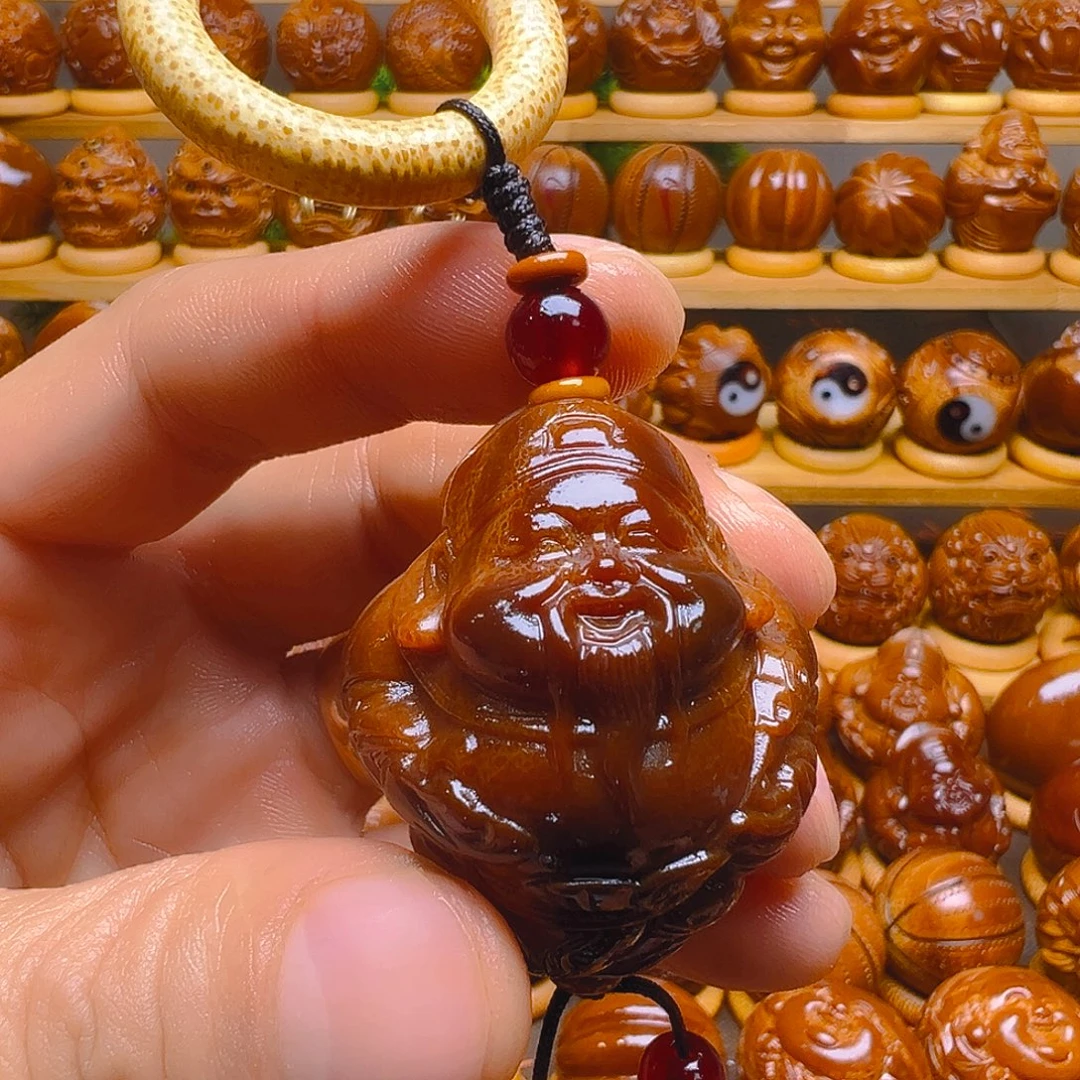 6***6橄榄核手串/手链官帽财神一颗玉华