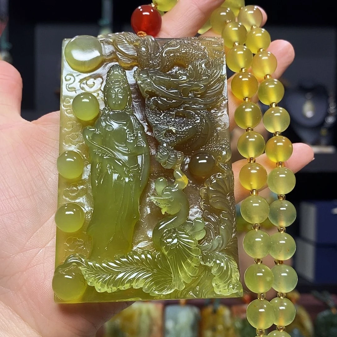 未镶嵌岫玉挂件吊坠