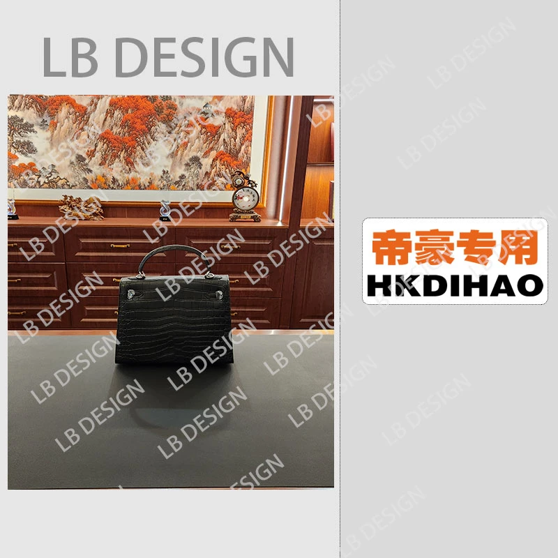 LBDESIGN手工打造真皮高端定制女士包【5552黑】