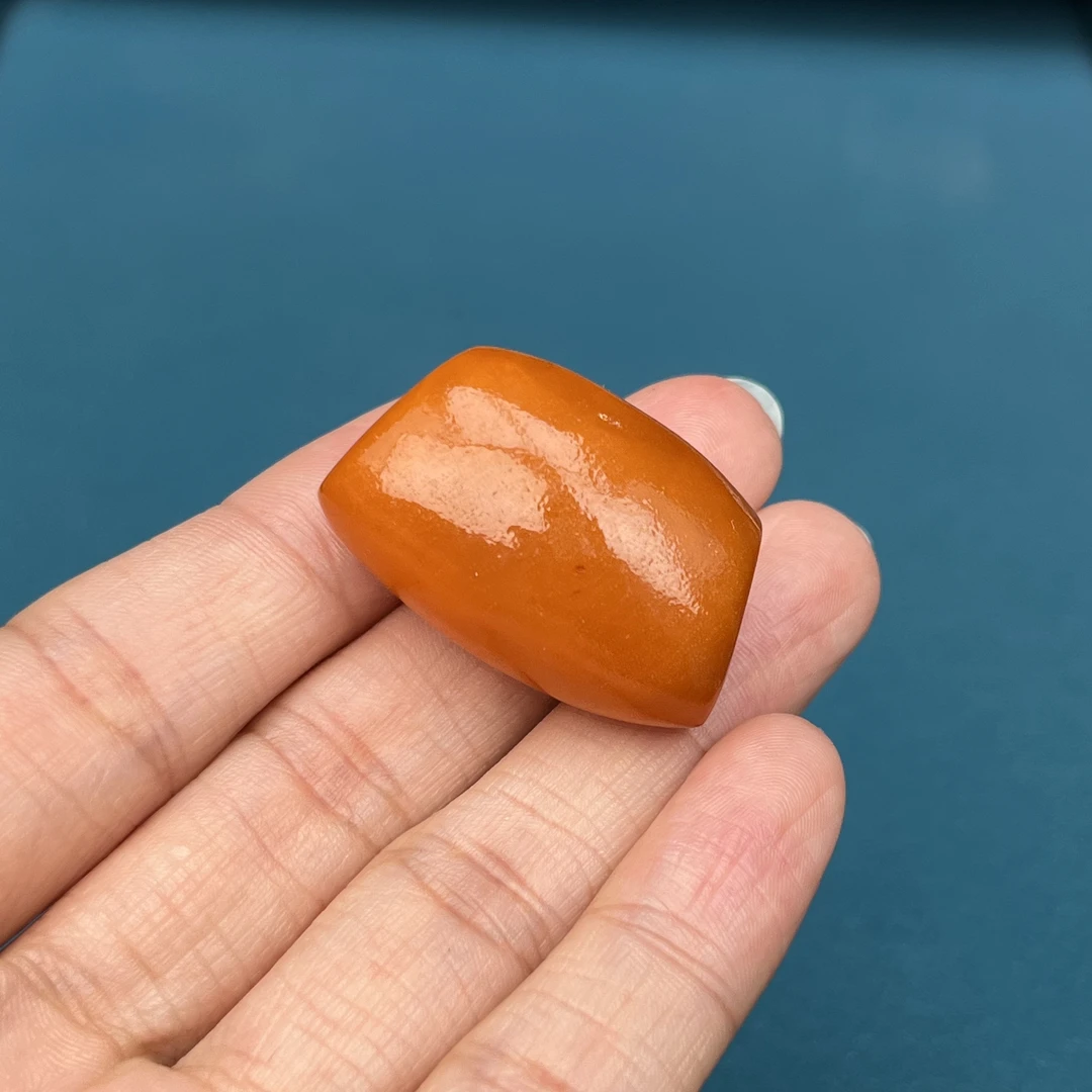 Y3599天然原矿蜜蜡 老蜡马蹄珠31x15mm 6.4克抖音基地质检发货