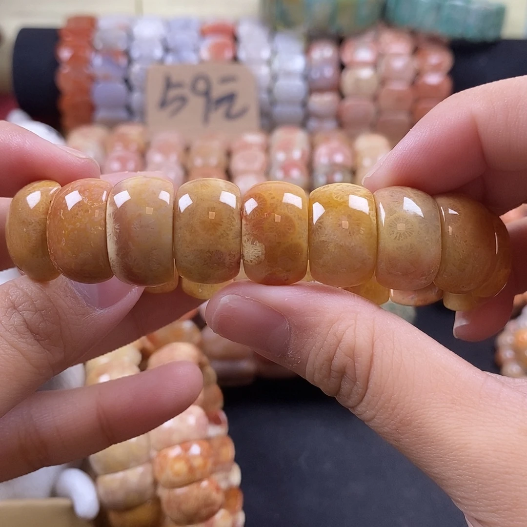 硅化珊瑚（珊瑚玉）未镶嵌手牌 上新 32