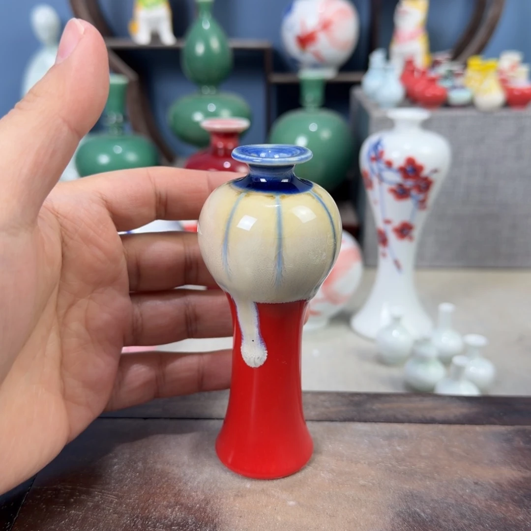 陶瓷手工小花器摆件