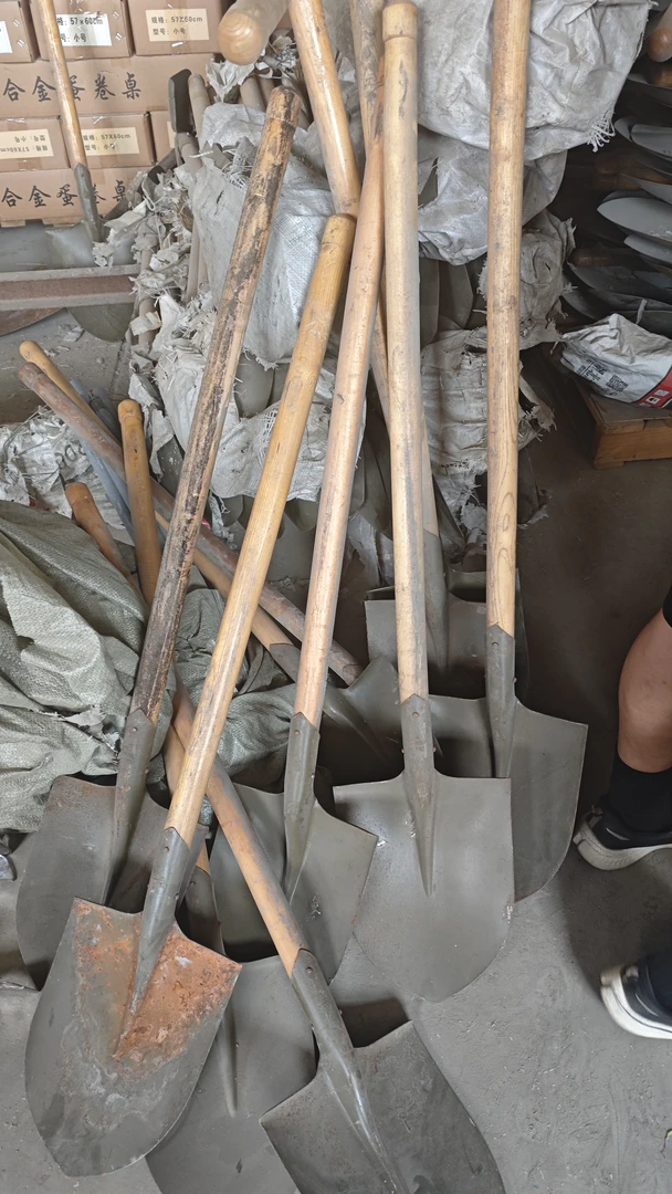 直播间加厚锰钢木柄铁锹农用园艺户外挖土挖树大号铲子
