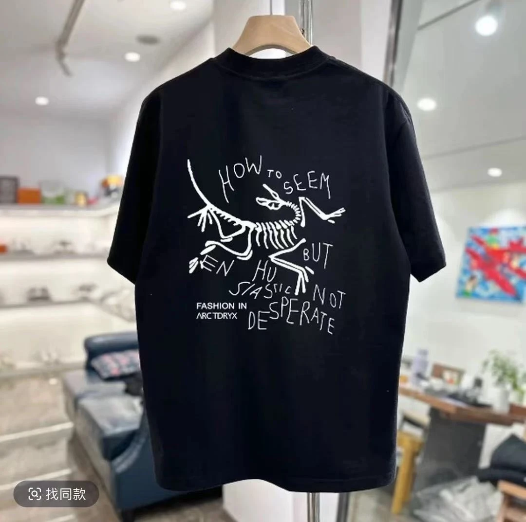 {发正标}鸟家活动黑白大图圆领短袖夏季新款情侣男女T恤运动休闲