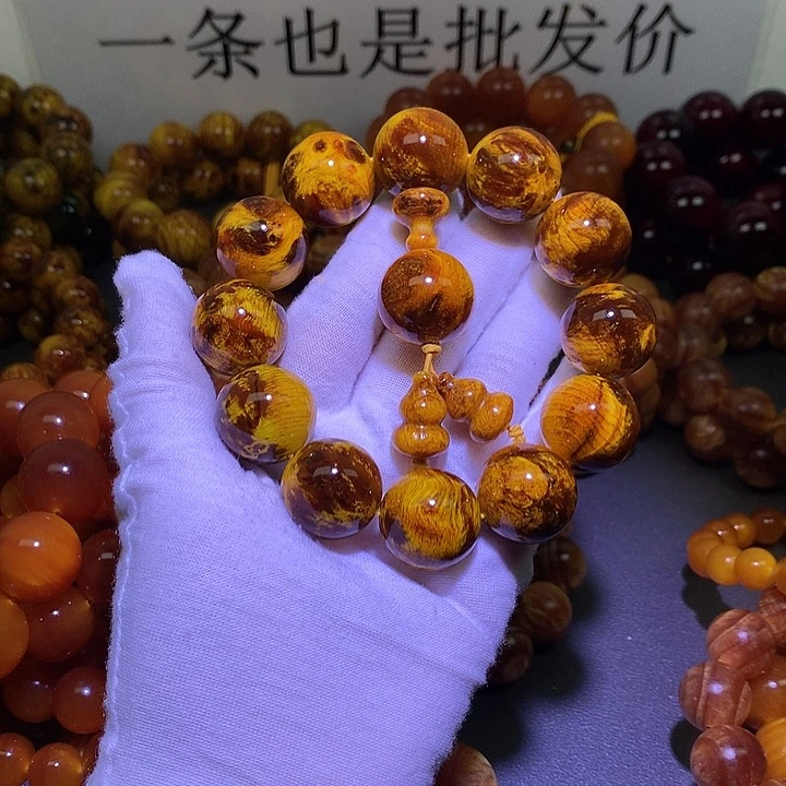 松木（琥珀木）手串/手链2.0 留疤玉化