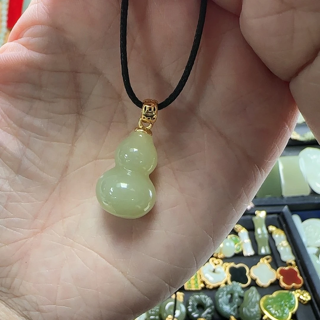 吊坠(不含链)银S925镶嵌和田玉