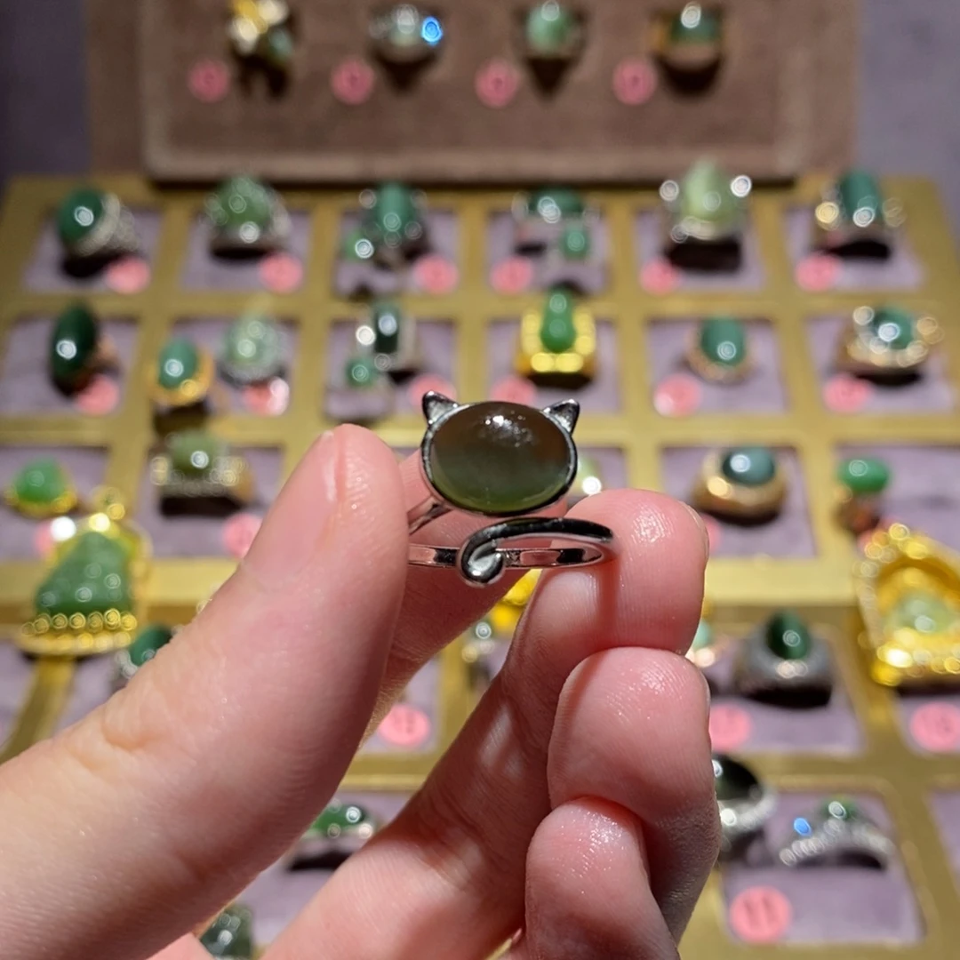 和田玉（碧玉）戒指未镶嵌