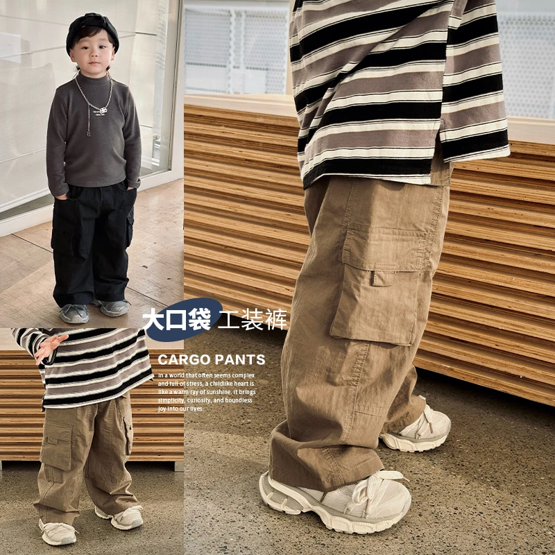 KK&MIKO冬季松紧带通用童装春秋牛仔裤日系男童长裤休闲裤男KK14