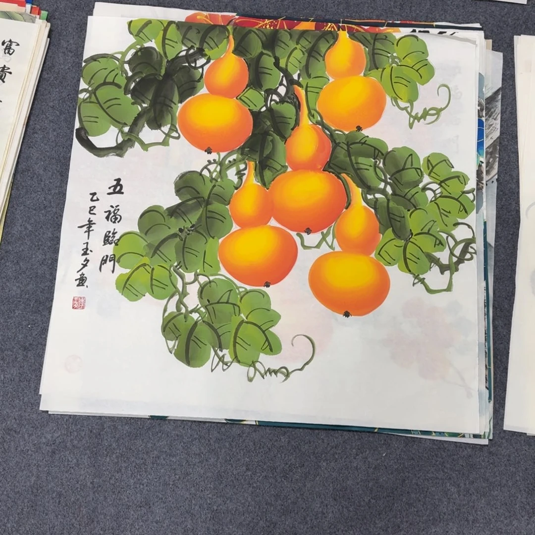 国画68×68手绘画画画