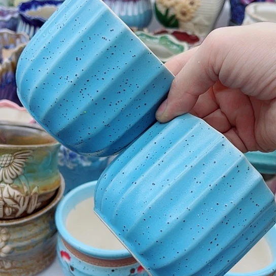 多肉绿植陶瓷花盆9.9包邮，有空