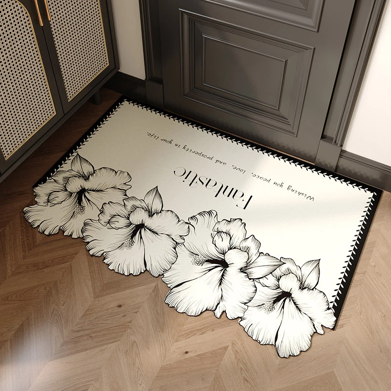 高级感入户门硅藻泥吸水地垫脚垫家用耐脏耐磨防滑地垫可裁剪