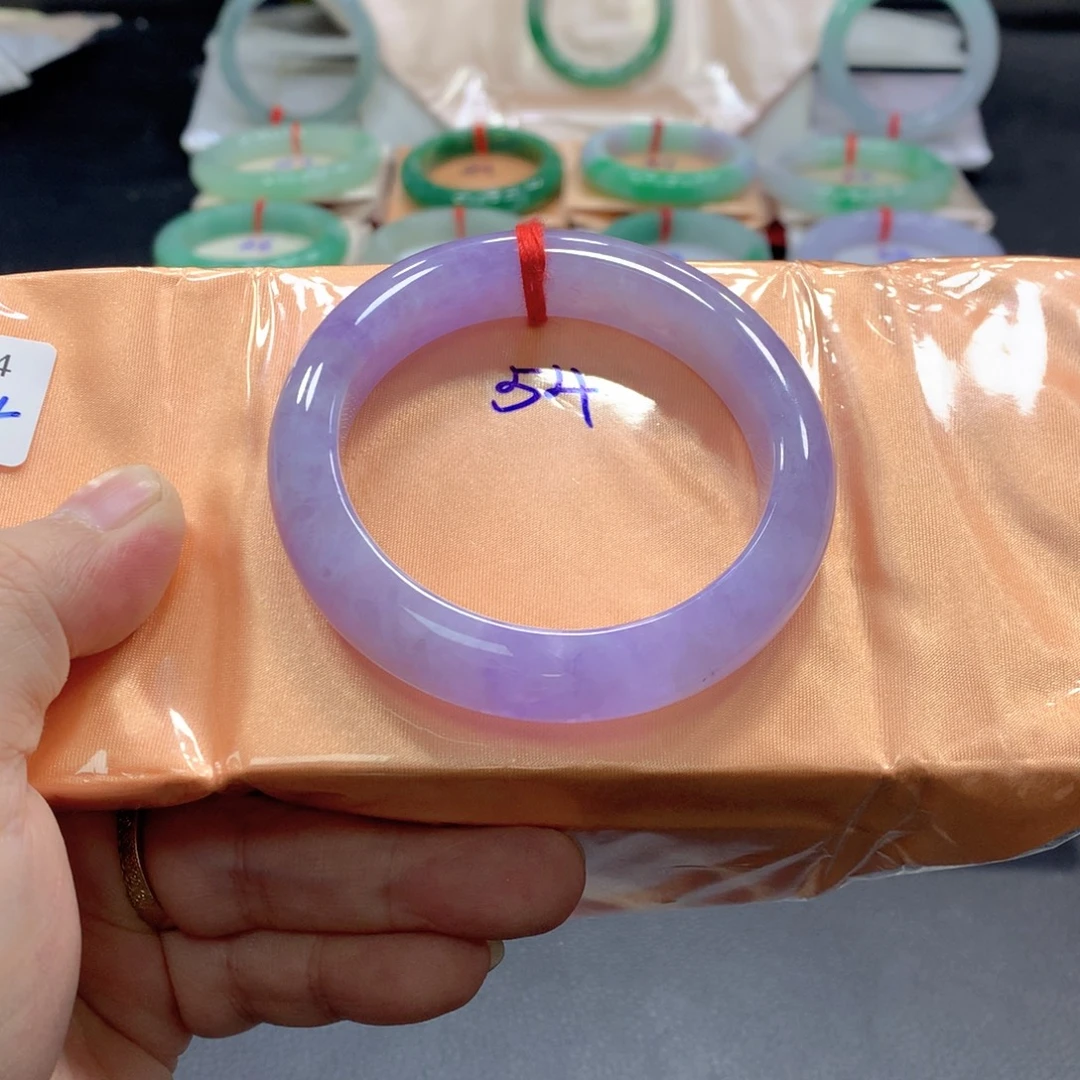 翡翠未镶嵌手镯54圈口