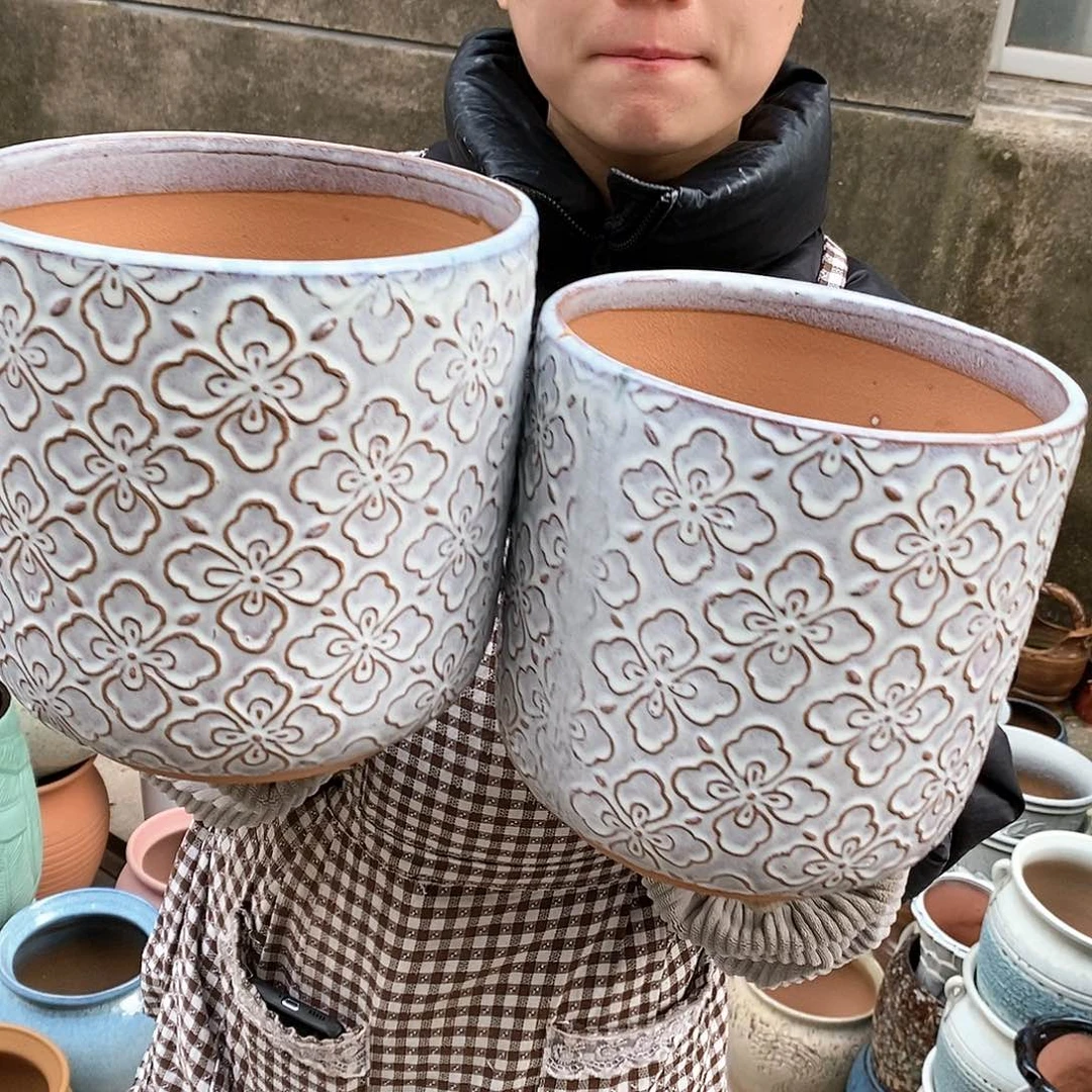 紫砂花盆正品口20高20