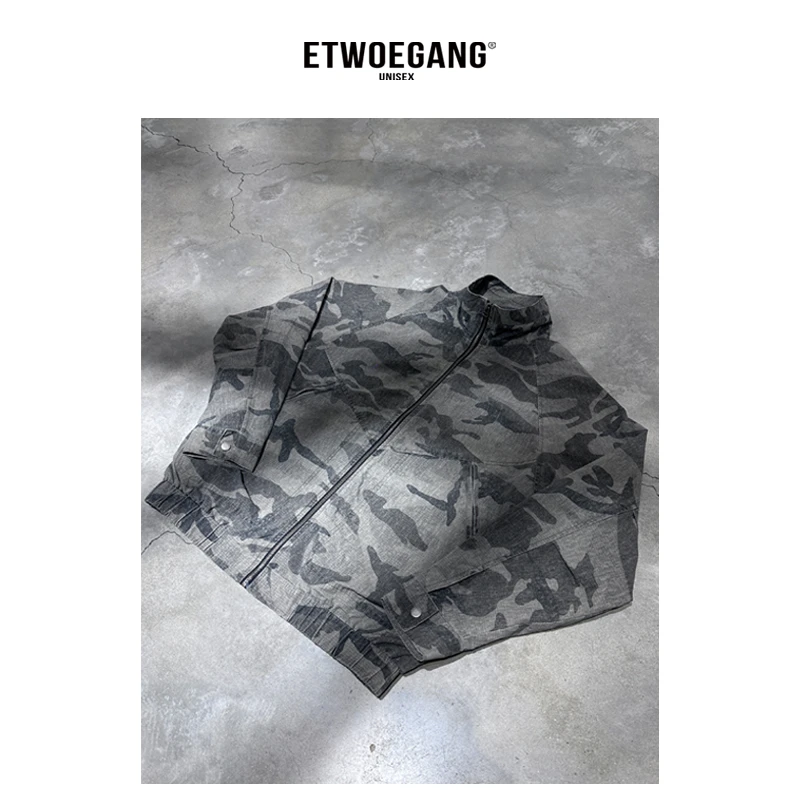 121【炒色迷彩冲锋衣】原单！春季美式男女同款小众宽松做旧夹克3138