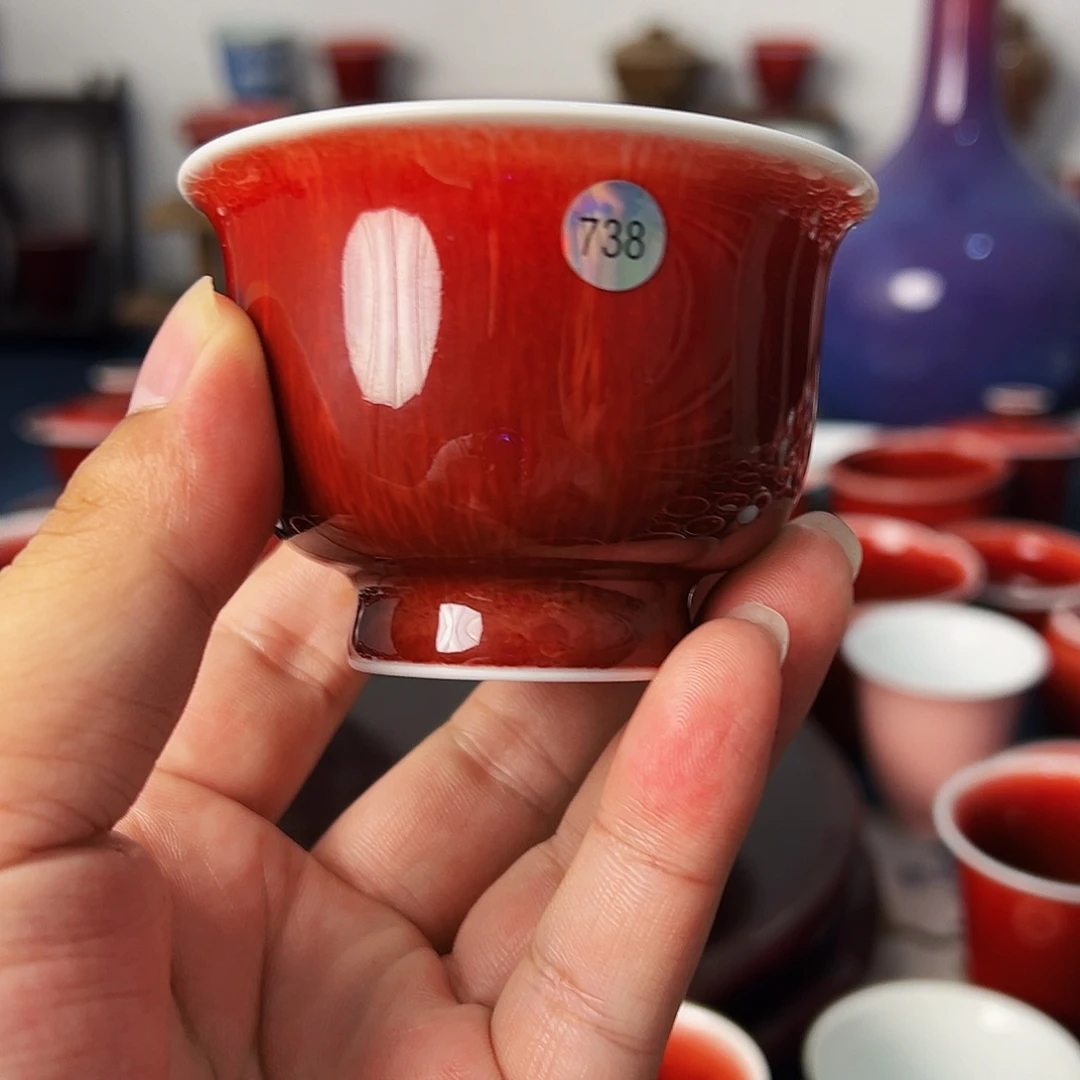 景德镇陶瓷原矿郎红茶具微瑕