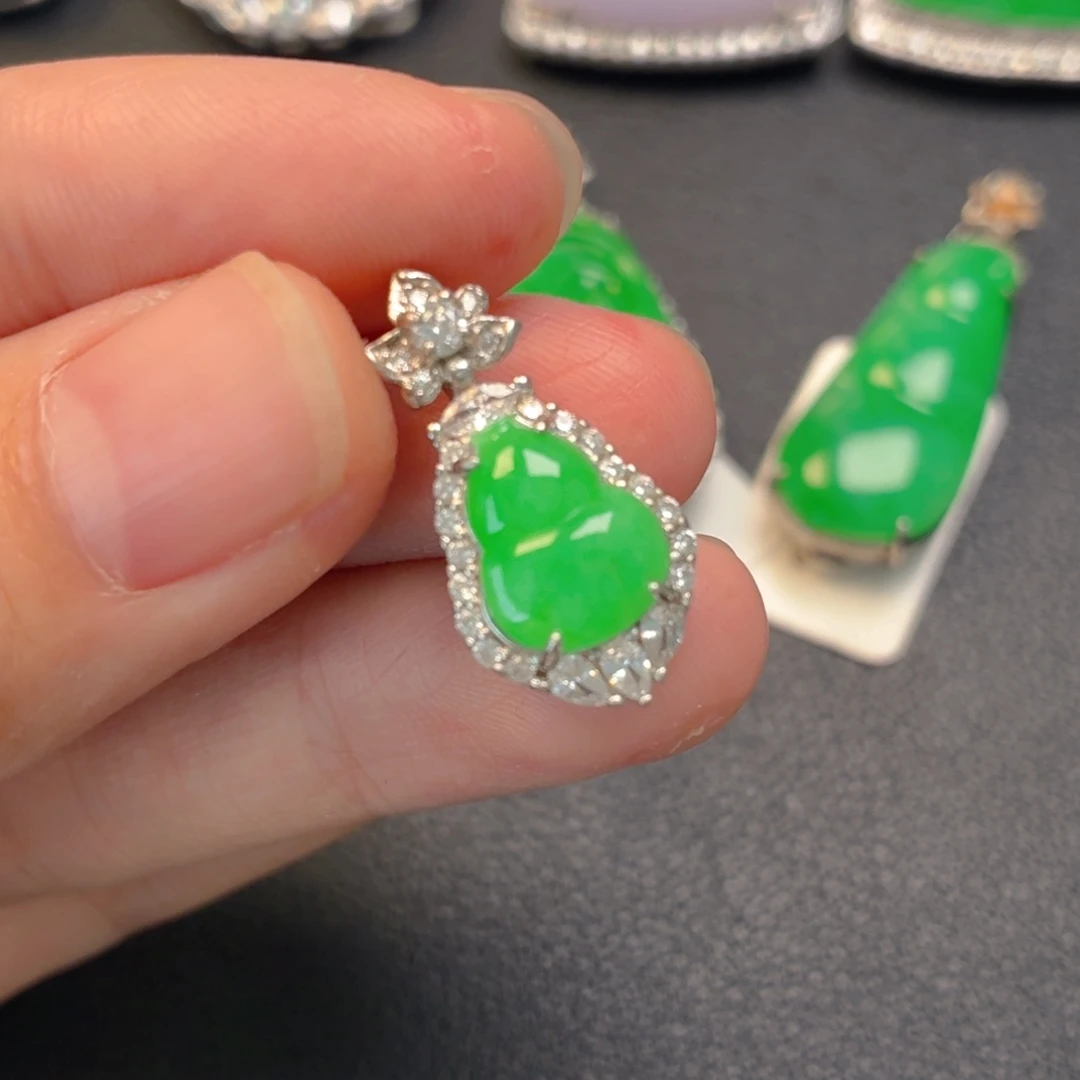 翡翠银S925镶嵌吊坠(不含链)