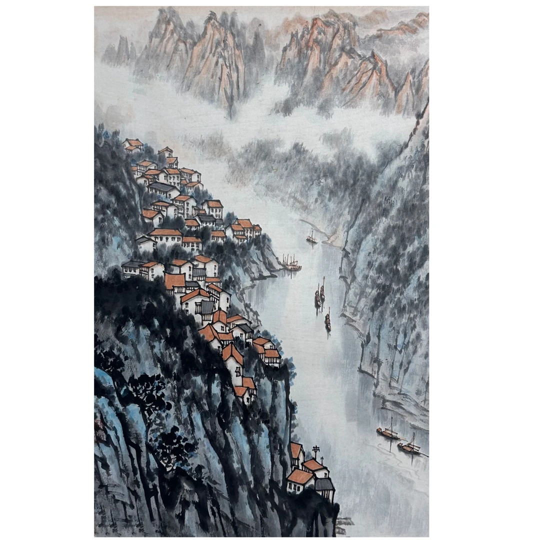 DL10010 文治 山水 纸本46*68