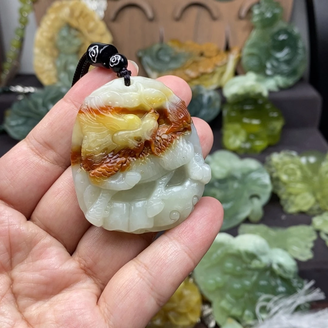 蛇纹石玉未镶嵌吊坠(不含链)