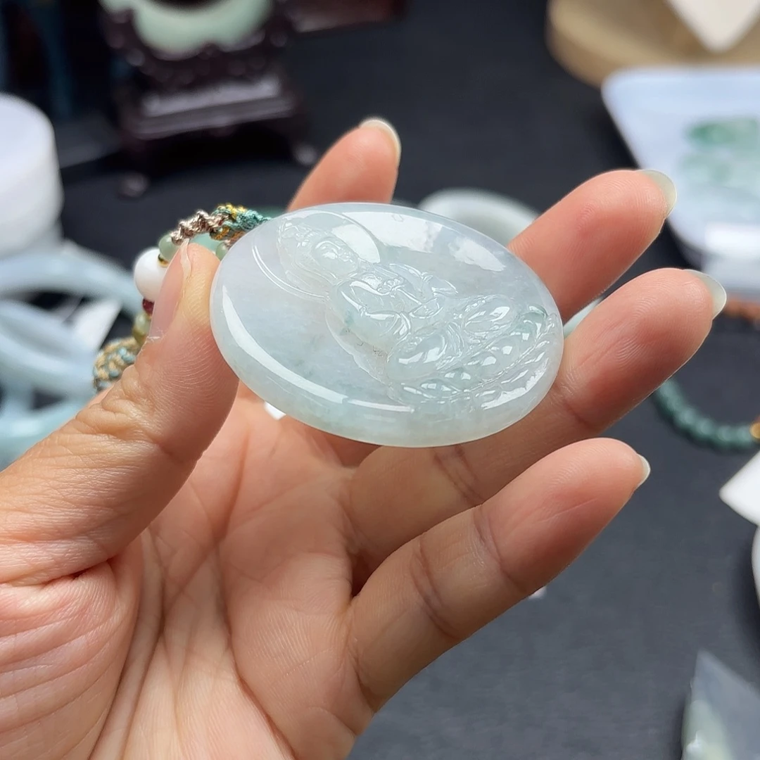 翡翠颈饰未镶嵌筱*诺翡翠挂件