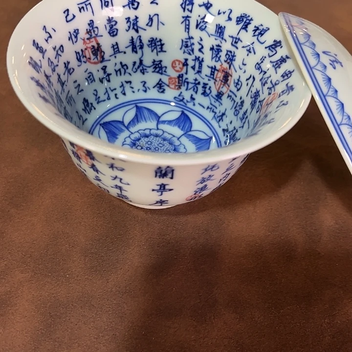 錡镇堂手工手绘绘盖碗