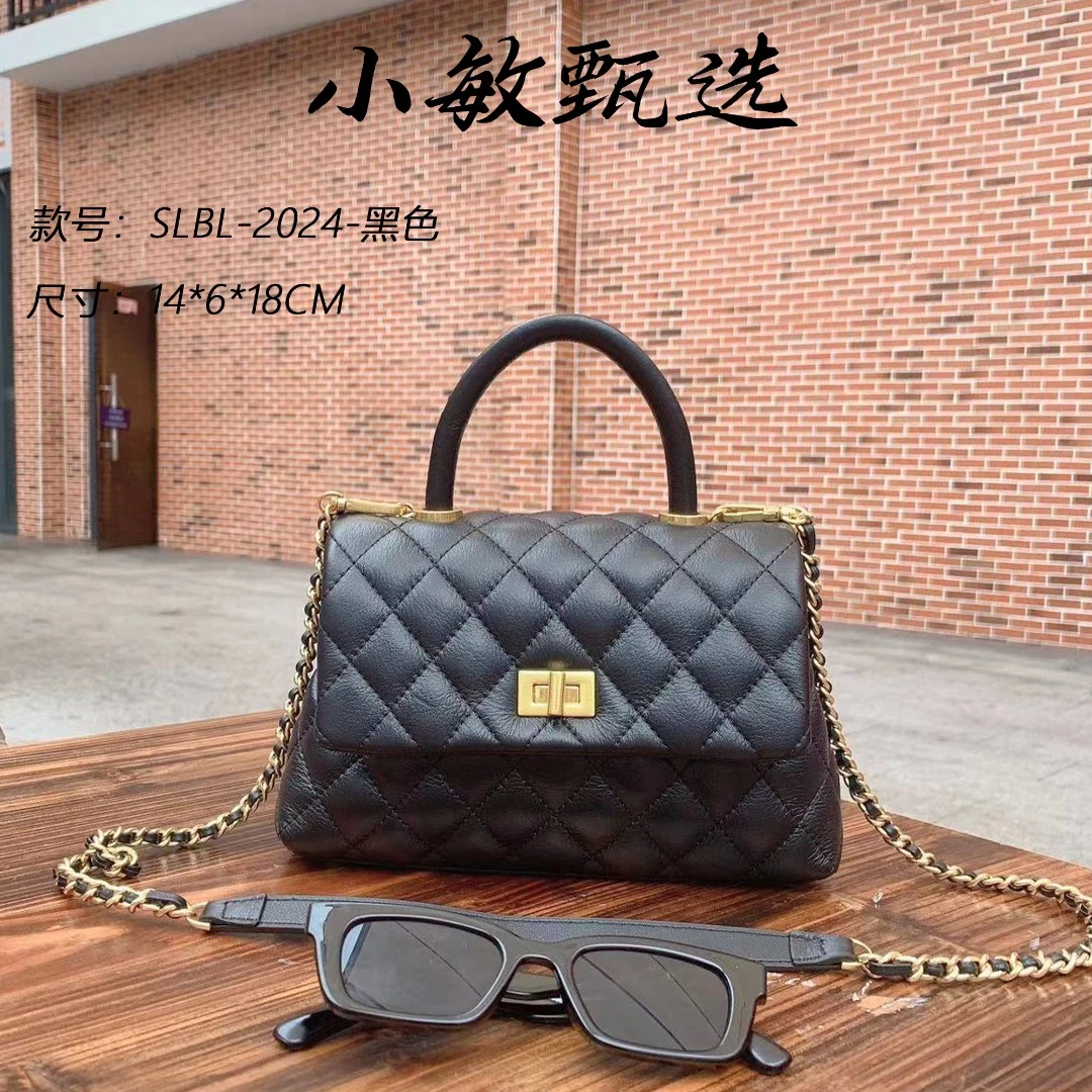 【小敏精选】渠道货SLBL-2024-黑色时尚轻奢新款单肩女包