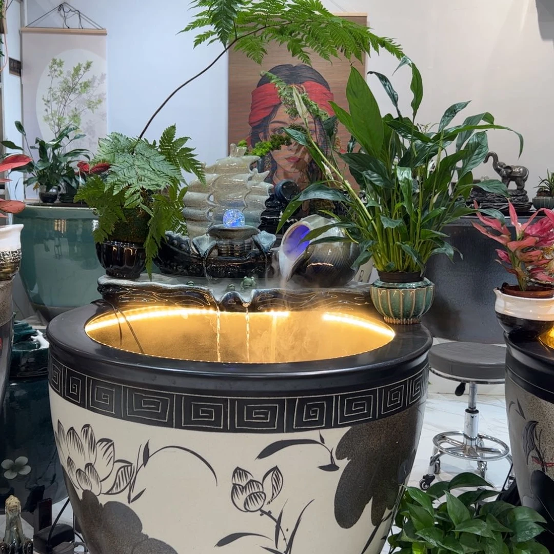 陶瓷景德镇陶瓷流水摆件