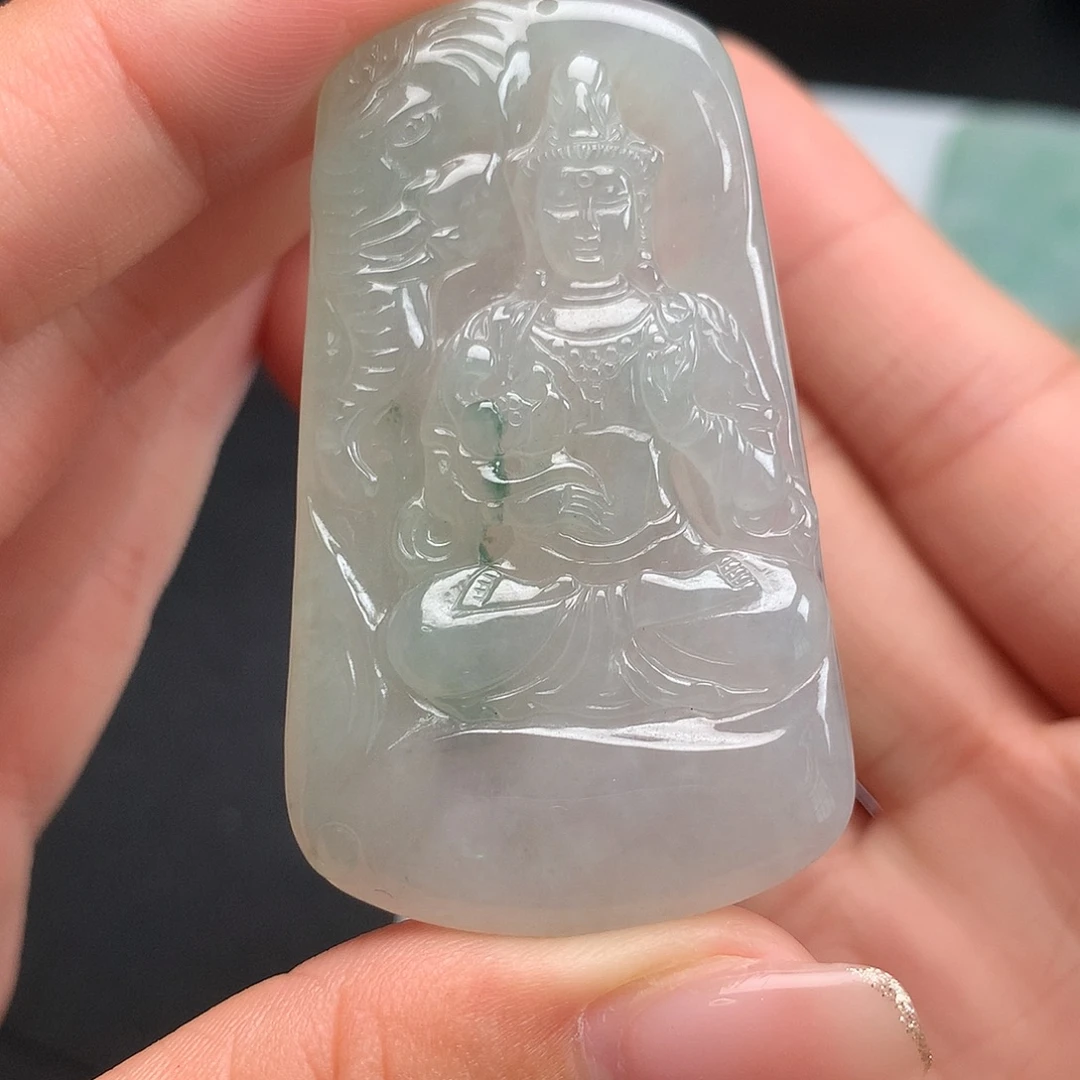 翡翠未镶嵌颈饰普贤